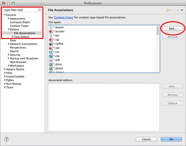 Set file extension associations with Aptana Studio 3 | The Electric Toolbox  Blog