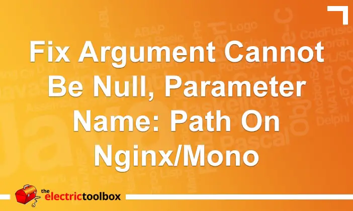 Value cannot be null parameter value