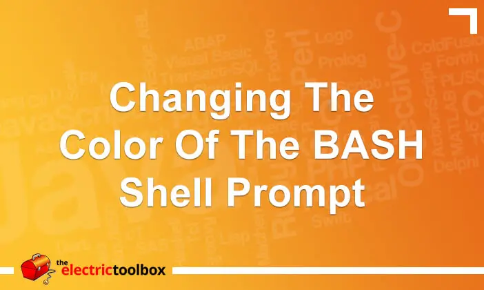 Changing the color of the BASH shell prompt