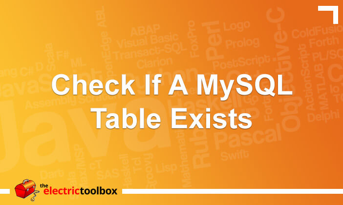 Check if a MySQL table exists