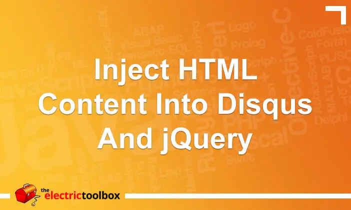 Inject HTML content into Disqus and jQuery
