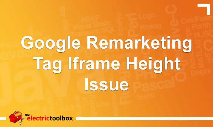 Google remarketing tag iframe height issue
