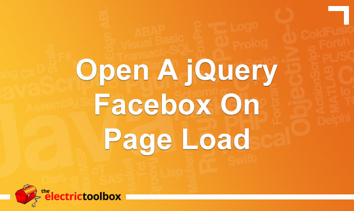 Open a jQuery Facebox on page load