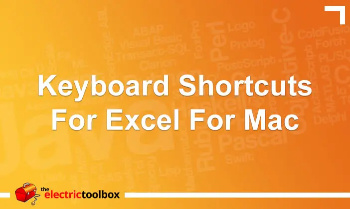 keyboard shortcut for mac excel