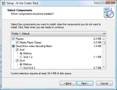installing the k-lite codec pack
