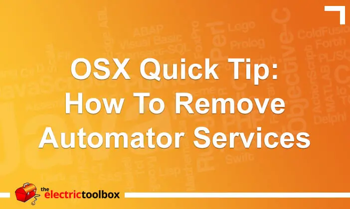 OSX Quick Tip: How to remove automator services