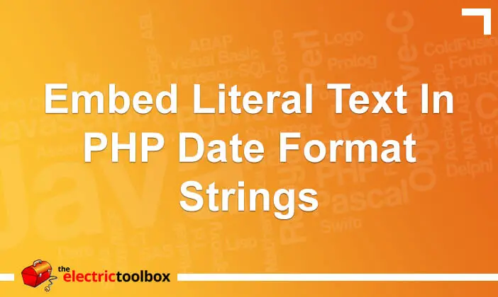 Embed literal text in PHP date format strings