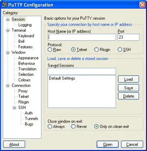 ssh into two sessions putty