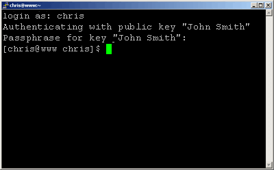 Logging into PuTTY using a private key passphrase