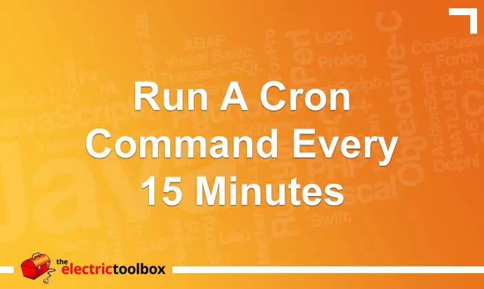 Run a cron command every 15 minutes