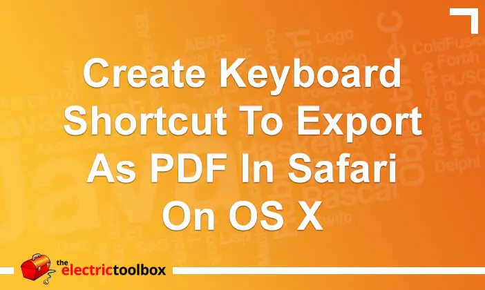 safari export as pdf shortcut
