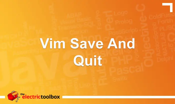 Vim save and quit