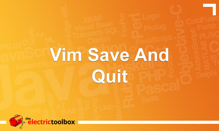 Vim save and quit