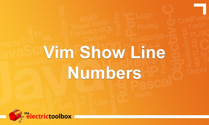 Vim Show Line Numbers